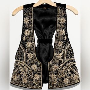 Free People - XL - Giselle Velvet Beaded Vest